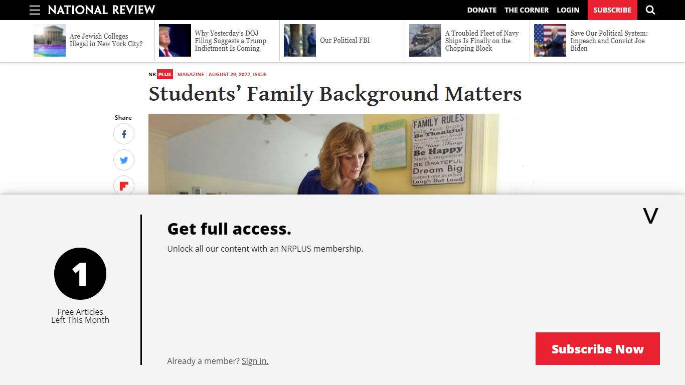 Students’ Family Background Matters | National Review